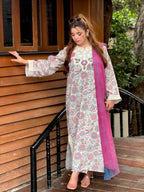 Warisha embroidered Kaftaan-3pc