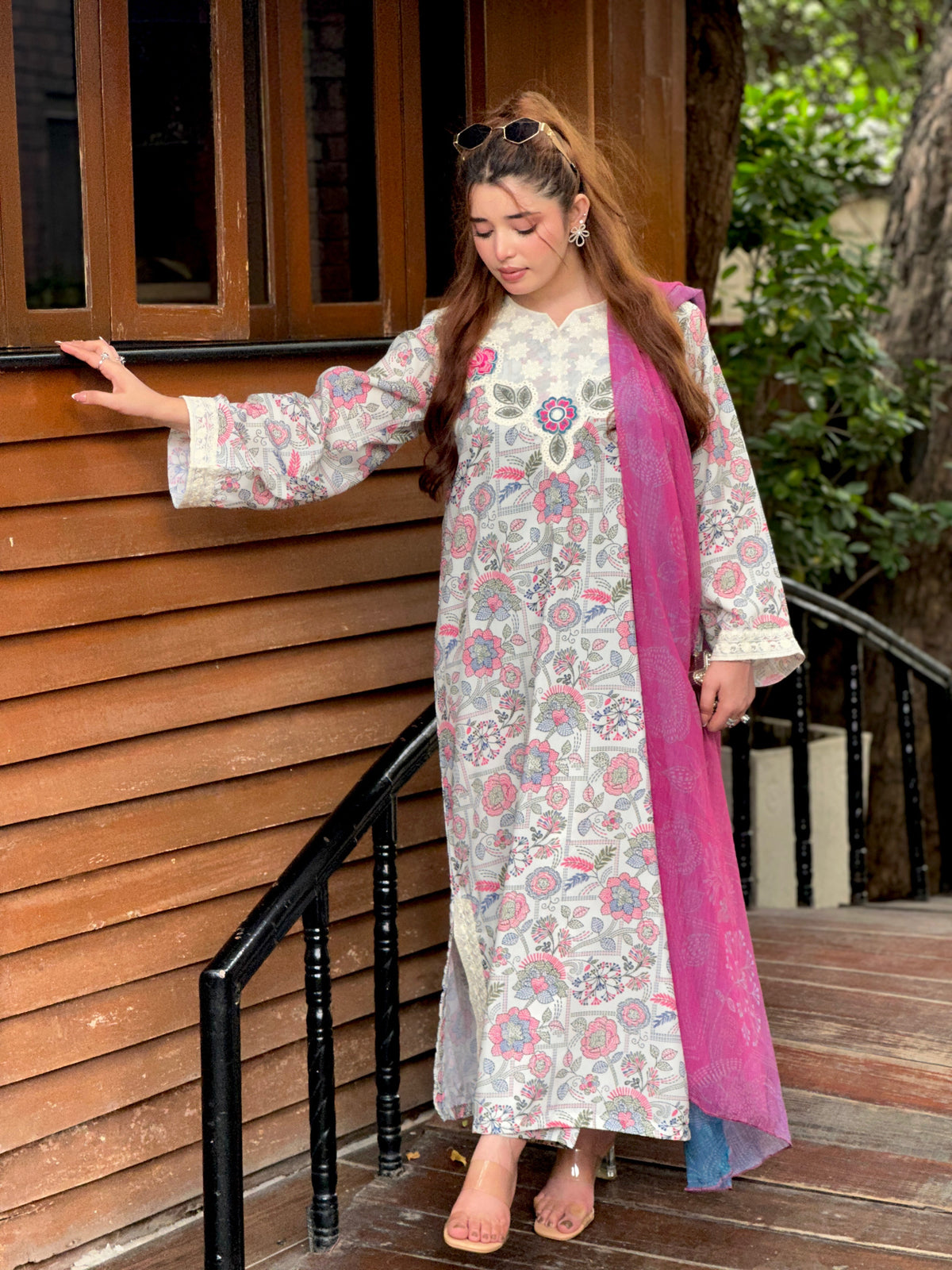 Warisha embroidered Kaftaan-3pc