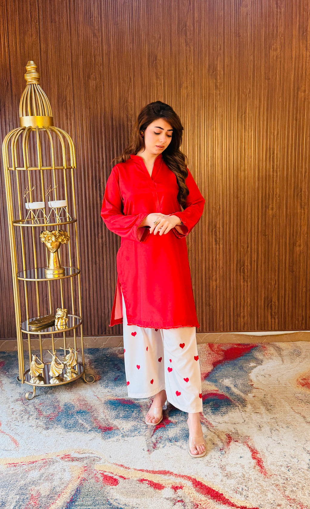 Aleesa-maroon 2 pc