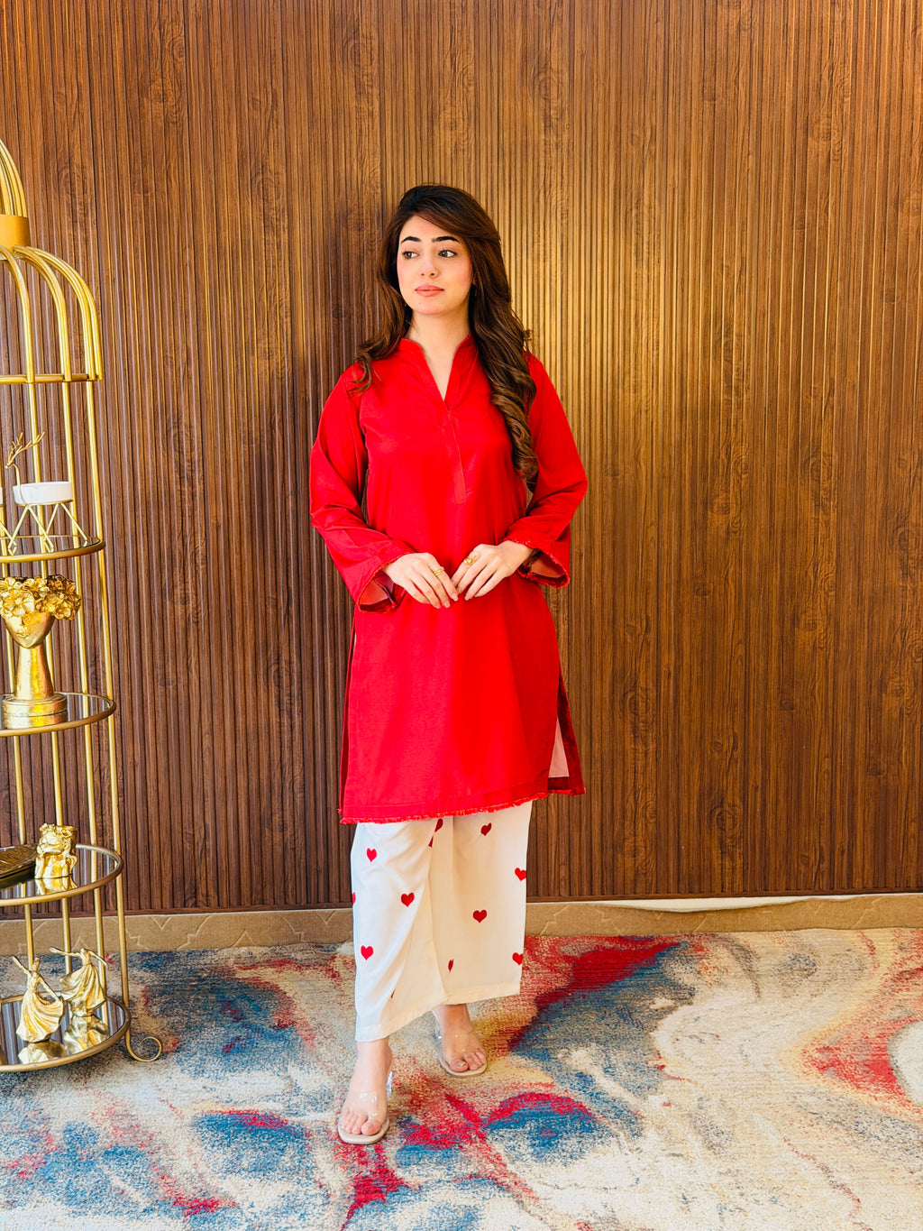 Aleesa-maroon 2 pc